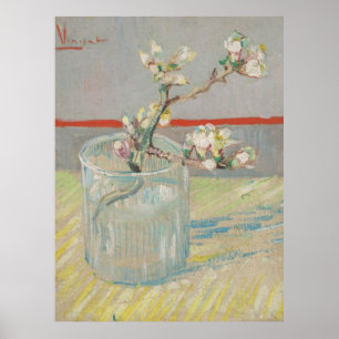 Sprig of Flowering Almond in a Glass van Gogh Poster