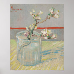 Sprig of Flowering Almond in a Glass van Gogh Sm Poster