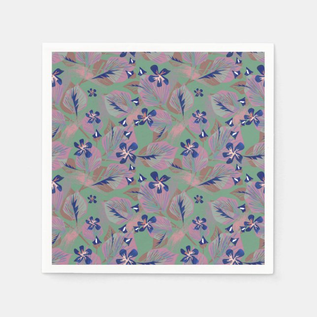 Sprigs with leaves and flowers. napkin (Front)