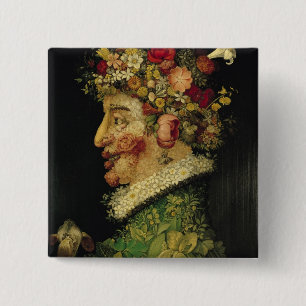 Spring, 15 Cm Square Badge