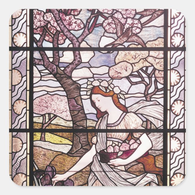 Spring, 1894 square sticker (Front)