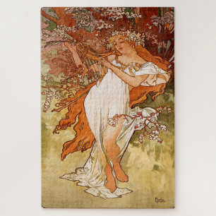 Spring 1896: An Art Nouveau by Mucha Jigsaw Puzzle