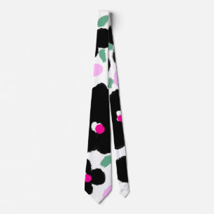 Spring 2017 black flowers Neck tie by Gemma Orte.