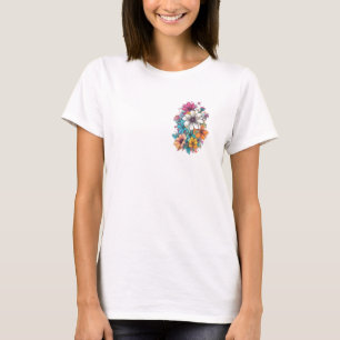 Spring 23 flowers, line drawing, minimalist, gift T-Shirt
