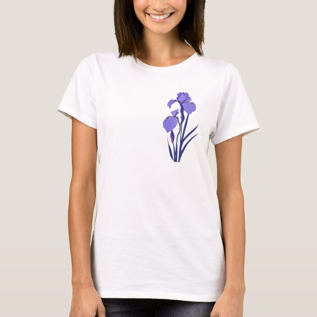 Spring 42 flowers, line drawing, minimalist, gift T-Shirt (Front)