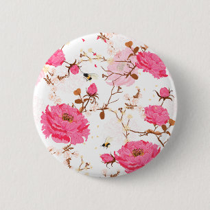 spring 6 cm round badge