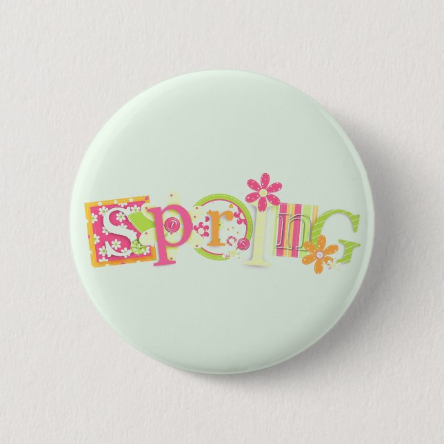 Spring 6 Cm Round Badge (Front)