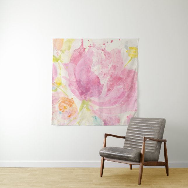 Spring Abstract Florals Tapestry (In Situ (Horizontal))