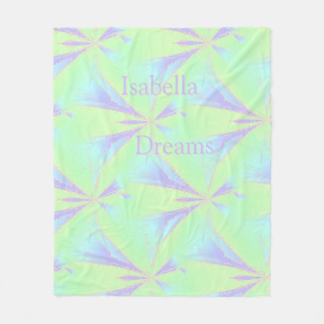Spring Abstract Stars Fleece Blanket (Front)