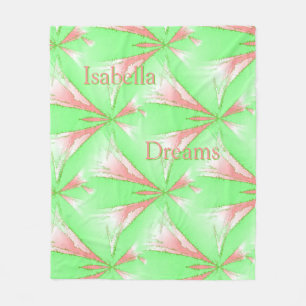 Spring Abstract Stars Personalised Fleece Blanket