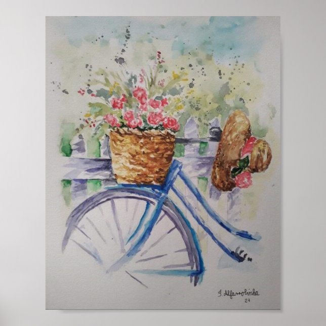 Spring activities on a bike Poster (Front)
