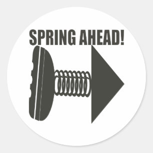Spring Ahead 2 Classic Round Sticker