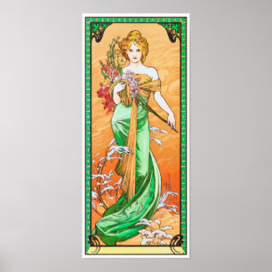 Spring, Alphonse Mucha Poster