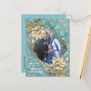 Spring and Summer Blooming Florals Announcement Postcard