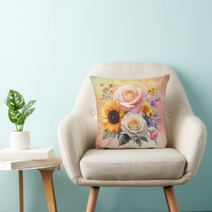 Spring and Summer Blooming Florals Cushion