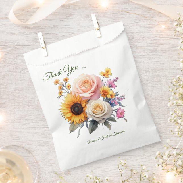 Spring and Summer Blooming Florals Favour Bag (Clipped)