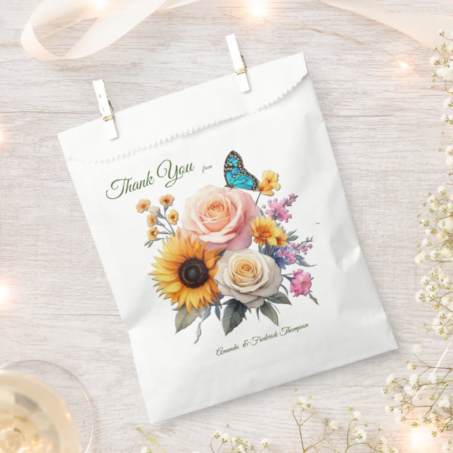 Spring and Summer Blooming Florals Favour Bag (Clipped)