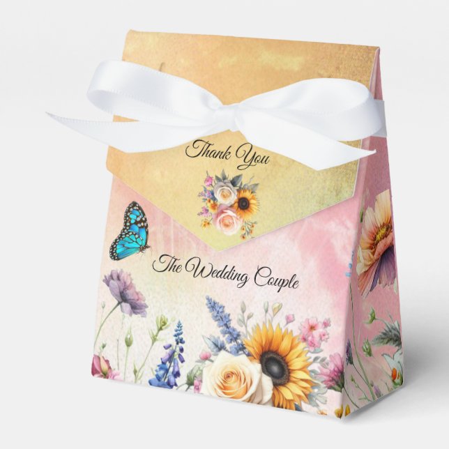 Spring and Summer Blooming Florals Favour Box (Front Side)