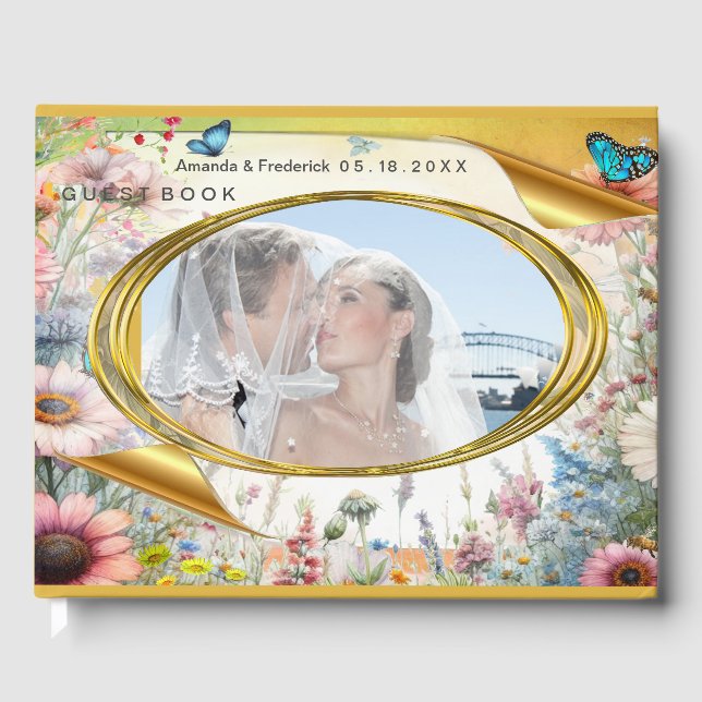 Spring and Summer Blooming Florals Guest Book (Front)