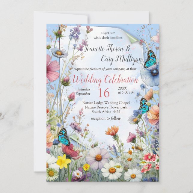 Spring and Summer Blooming Florals Invitation (Front)