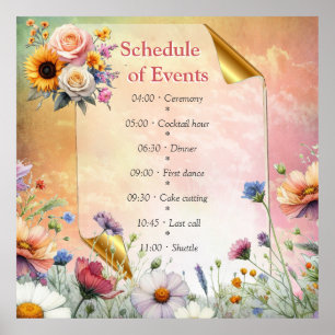 Spring and Summer Blooming Florals Poster