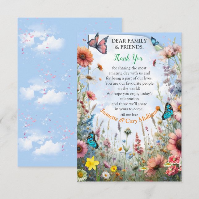 Spring and Summer Blooming Florals RSVP Card (Front/Back)