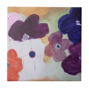 Spring Anemones Ceramic Tile