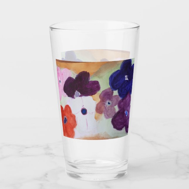 Spring Anemones Glass Tumbler (Front)