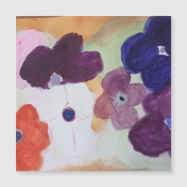 Spring Anemones Magnetic Card (Front)