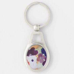 Spring Anemones Metal Key Ring