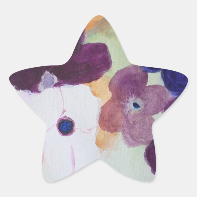Spring Anemones  Star Sticker (Front)