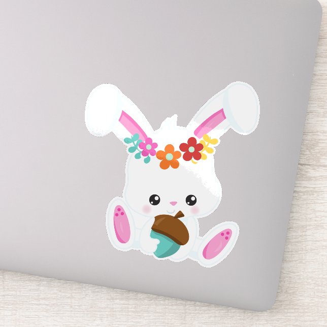 Spring Animals, Cute Bunny, Little Bunny, Flowers (Detail)