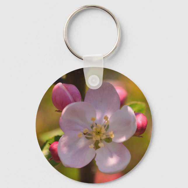 Spring Apple Blossom Key Ring (Front)