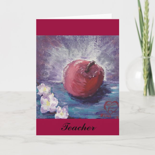 spring apple, Teacher Thank You Card (Front)