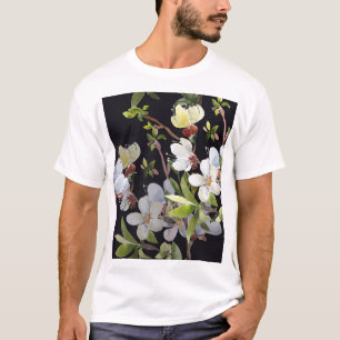 Spring Apricot Branches: Watercolor Seamless. T-Shirt