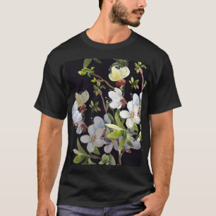 Spring Apricot Branches: Watercolor Seamless. T-Shirt
