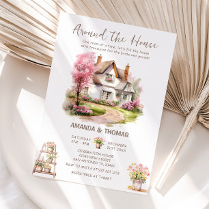 Spring Around the House Couples Bridal Shower Invitation