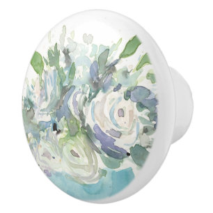 Spring Arrangement - Watercolor Bouquet Ceramic Knob