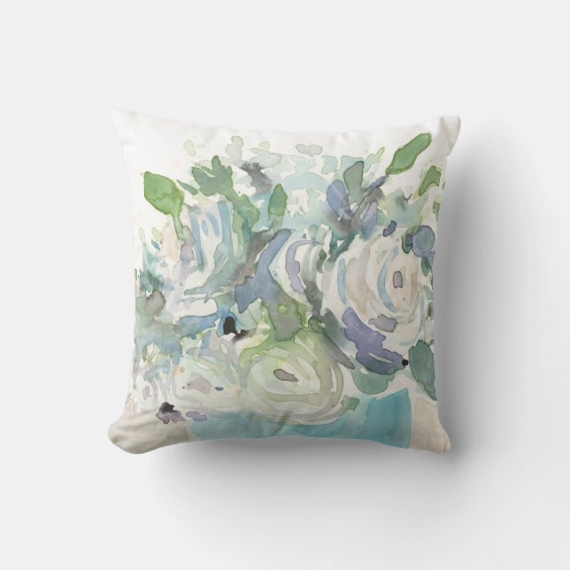 Spring Arrangement - Watercolor Bouquet Cushion (Front)