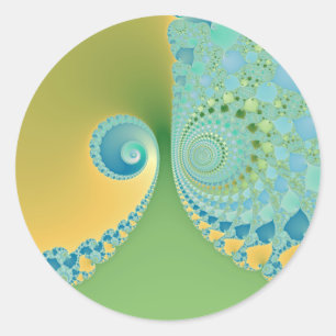 Spring Arrives - Fractal Art Classic Round Sticker