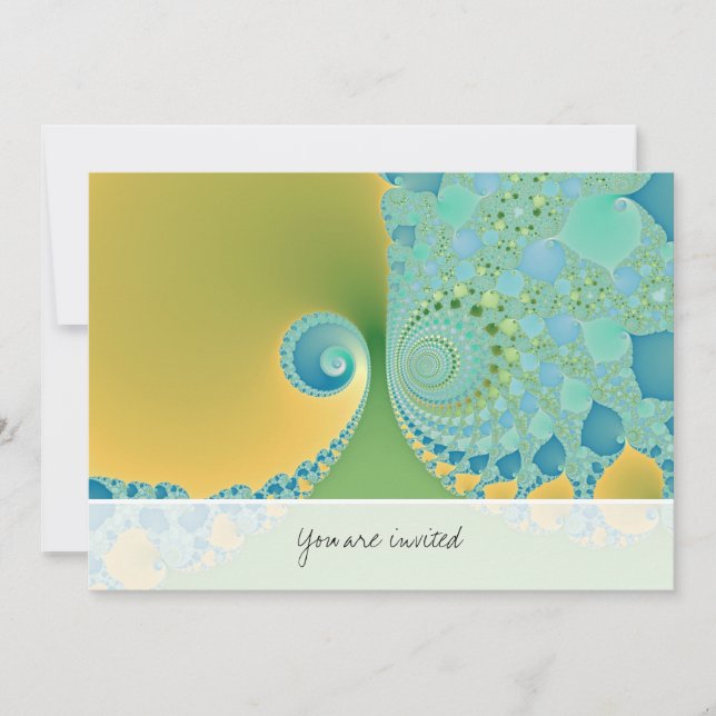 Spring Arrives - Fractal Art Invitation (Front)