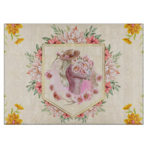 Spring Art, Flower Graphic Design Cutting Board