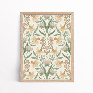 Spring Arts and Crafts Floral Botanical Art Poster