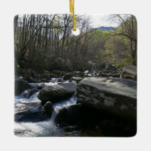 Spring at the Little Pigeon River Ceramic Ornament