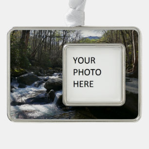 Spring at the Little Pigeon River Silver Plated Framed Ornament