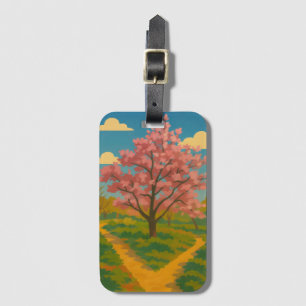 Spring Awakening – Blooming Tree Landscape Luggage Tag