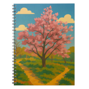 Spring Awakening – Blooming Tree Landscape Notebook