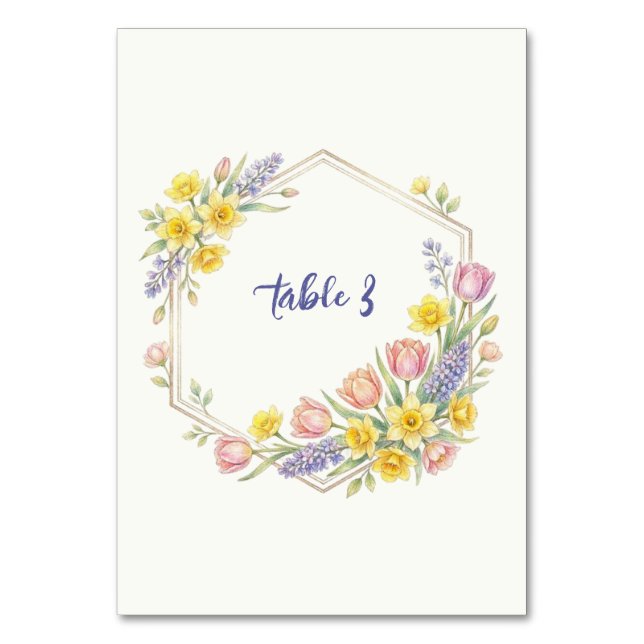 Spring Awakening Table Number (Front)