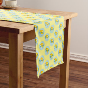 Spring Baby Chick Pattern Cute Country Short Table Runner