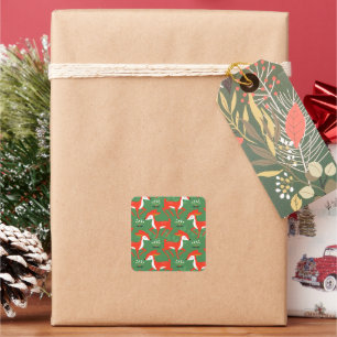 Spring Baby Deer Greenery Forest Square Sticker